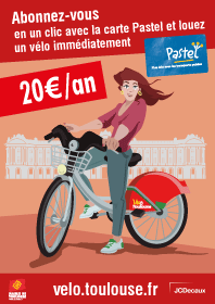 Abonnez-vous en un clic avec la carte Pastel pour 20€ par an et louez un vélo immédiatement